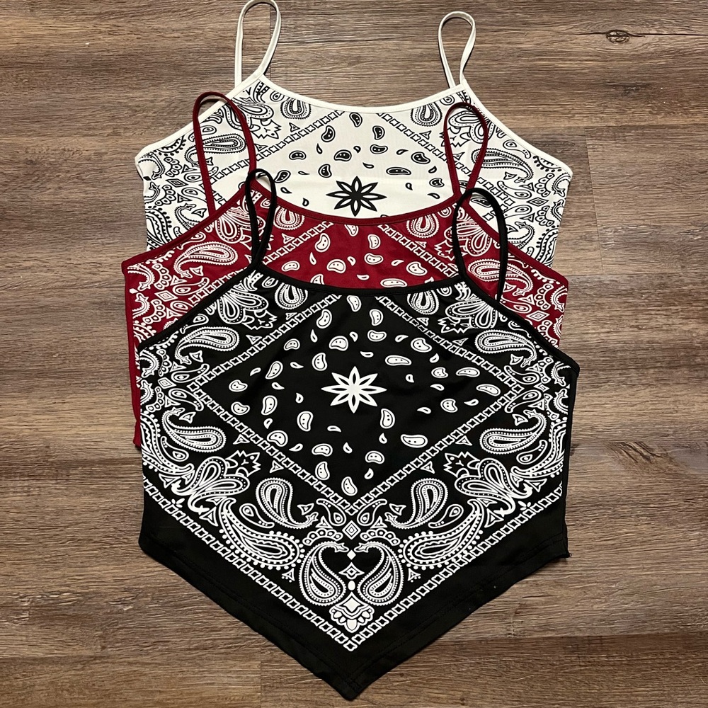 3 bandana tank tops